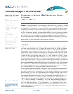 The evolution of tides and tidal dissipation over the past 21,000 years