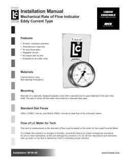 Rate of Flow - Liquid Controls