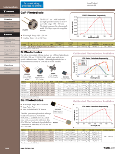 t Si Photodiodes Ge Photodiodes GaP Photodiode