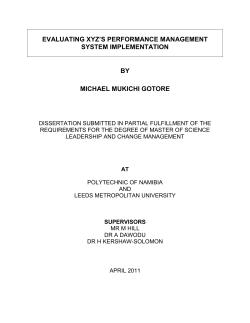 evaluating xyz`s performance management system implementation
