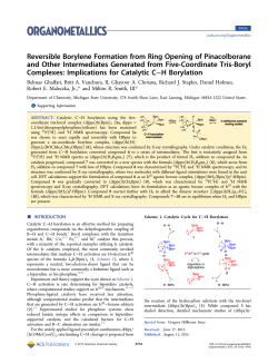 Reversible Borylene Formation from Ring Opening of Pinacolborane