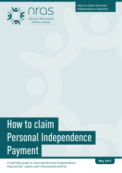 How to claim Personal Independence Payment