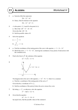 C1 Worksheet H