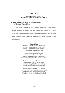 A. Irony used in Edwin Arlington Robinson`s Poems 1