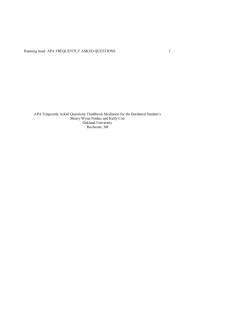 APA FAQs - Oakland University