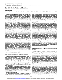 The Cell Cycle: Myths and Realities