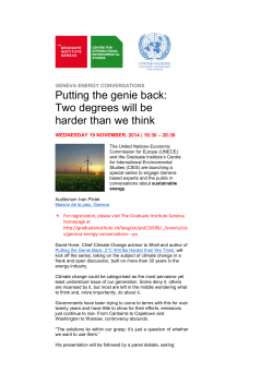 Putting the genie back: Two degrees will be harder than we think