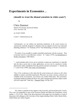 experiments in economics