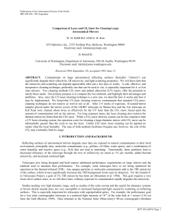 Comparison of Laser and C02 Snow for Cleaning Large