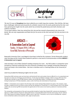 July 2016 - Newcastle University Choir