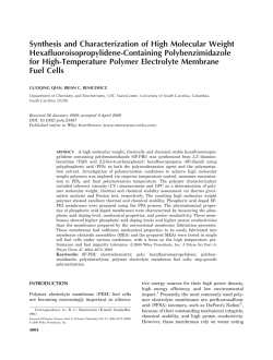 Synthesis and characterization of high molecular weight