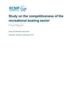 Study on the competitiveness of the recreational boating sector