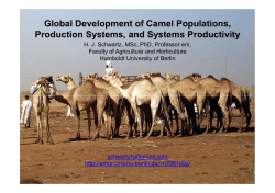 Global Development of Camel Populations, Production Systems, and