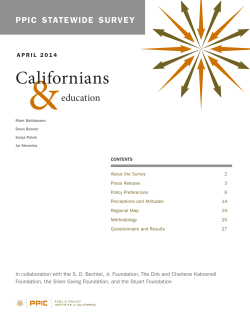 PPIC Statewide Survey: Californians and Education, April 2014