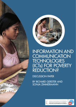 Information and Communication Technologies (ICTs) for