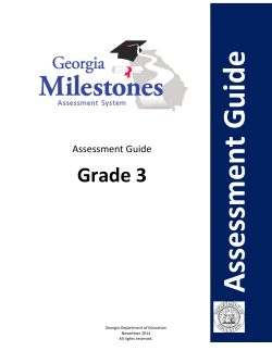 Georgia Milestones Grade 3 EOG Assessment Guide