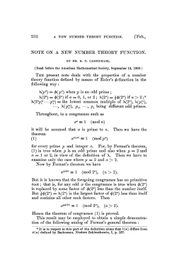 note on a new number theory function.
