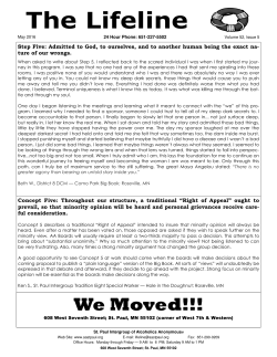 May 2016 - AA Saint Paul