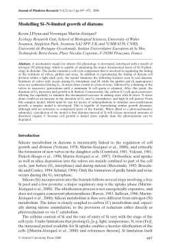 Modelling Si&ndash;N-limited growth of diatoms