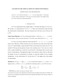 Let P be a polynomial in the complex plane C. We