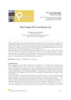 Three images of the contemporary city - Planum