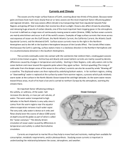 Currents and Climate