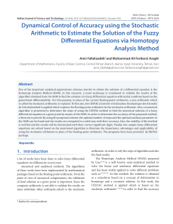 Dynamical Control of Accuracy using the Stochastic Arithmetic to