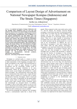 Comparison of Layout Design of Advertisement on National