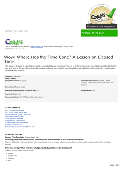 A Lesson on Elapsed Time