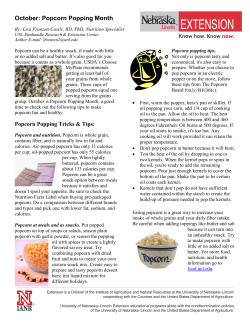October: Popcorn Popping Month