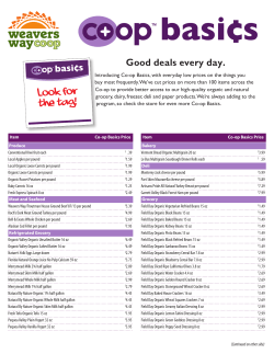 Good deals every day. - Weavers Way Co-op