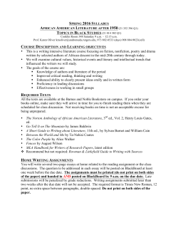 African American Literature After 1950