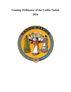 2016 Caddo Gaming Ordinance