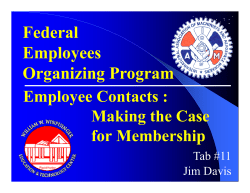Making the Case for Membership - National Federation of Federal