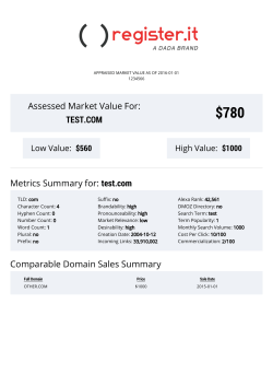 an example of the appraisal report