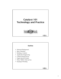 Catalyst 101 Technology and Practice