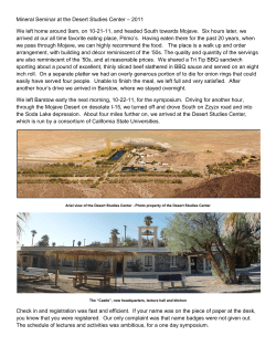 Mineral Seminar at the Desert Studies Center