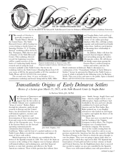 Transatlantic Origins of Early Delmarva Settlers