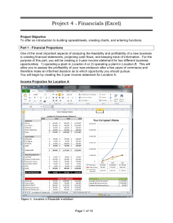 Project 4 &ndash; Financials (Excel)