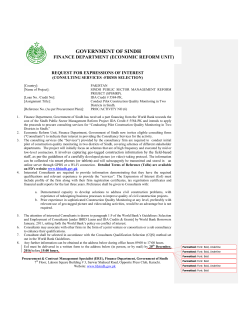 Request for Expression of Interest for Construction Quality