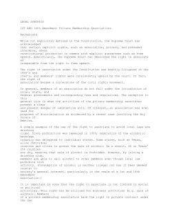 LEGAL SYNOPSIS 1ST AND 14th Amendment Private Membership