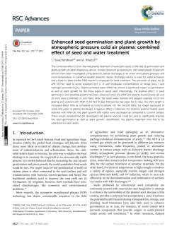 Enhanced seed germination and plant growth by