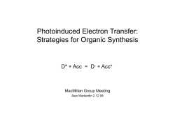Photoinduced Electron Transfer: Strategies for