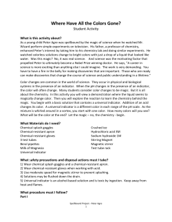 Activity: Where Have All the Colors Gone?