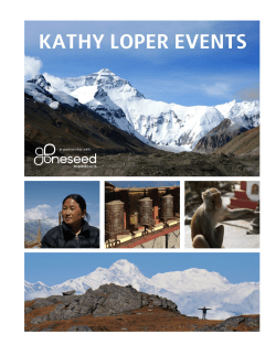 Itinerary - Kathy Loper Events