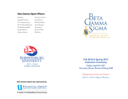 Beta Gamma Sigma Officers