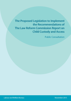 The Proposed Legislation to Implement the Recommendations of