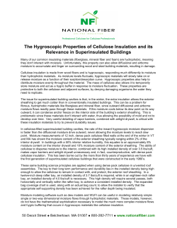 The Hygroscopic Properties of Cellulose Insulation
