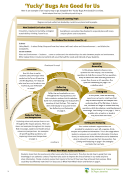 "Yucky` Bugs Are Good for Us - Inquiry map example to go alongside