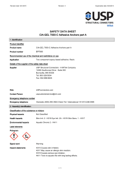 SAFETY DATA SHEET CIA-GEL 7000